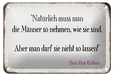 Produktbild von Blechschild Spruch 18x12cm Männer so nehmen wie sie sind