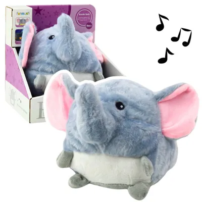 Immagine prodotto di Elefante di peluche in stile minimalista, addormentato, morbido, leggero, color grigio