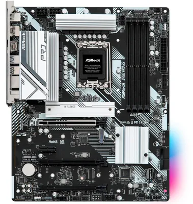Produktbild von Asrock B760 PRO RS, Intel, LGA 1700, Intel® Core™ i3, Intel® Core™ i5, Intel® Core™ i7, Intel® Core™ i9, LGA 1700, DDR5-SDRAM, 128 GB