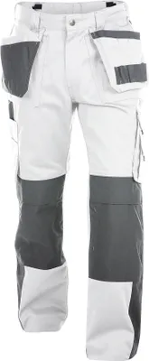 Immagine prodotto di DASSY® Seattle Pantaloni da lavoro bicolore con tasche a fondina e tasche per ginocchiere BIANCO/GRIGIO CEMENTO Taglia 58 Lunghezza: PLUS