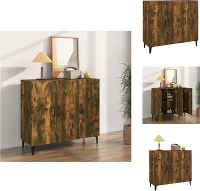 Obrázek produktu pro vidaXL Příborník kouřový dub 90x34x80 cm materiál na bázi dřeva - Příborníky