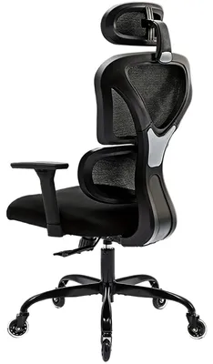 Image de Chaise de bureau ergonomique - Chaise de bureau pivotante, chaise de bureau, chaise de travail, chaise de gaming - Noire
