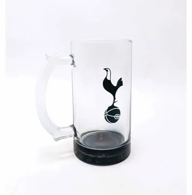 Fußball-Fanbierkrug aus Glas, 425 ml, ca. 15 cm