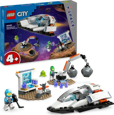 Produktbild von LEGO City Bergung eines Asteroiden im Weltall, Weltraum-Spielzeug mit Raumschiff, Raumstation, 2 Minifiguren und eine Alien-Figur, Geschenk für Kinder, Jungs und Mädchen ab 4 jahren 60429
