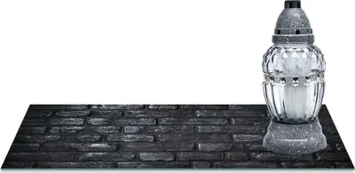Zdjęcie produktu dla SZKLANA PODSTAWKA POD ZNICZE z dedykacją 60x30cm Cegła 194d