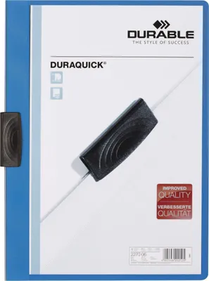 Produktbild von DURABLE Klemmmappe DURAQUICK® 20 A4, 227006 blau