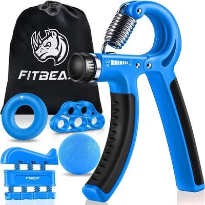 Produktbild von Famanu Krafttrainer Set für Hand- und Fingerstärkung - Verstellbare Handtrainer und Zubehör