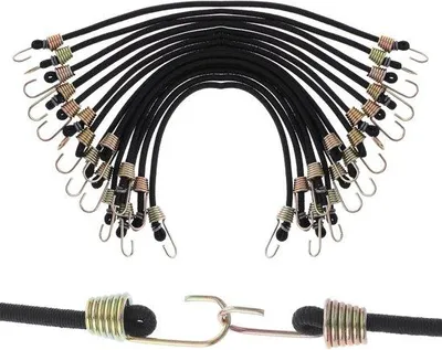 Produktbild von Bungee Expander 15 Stück mit Haken - 25 cm