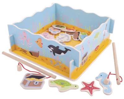 Image de Bigjigs Jeu de poissons magnétiques en bois