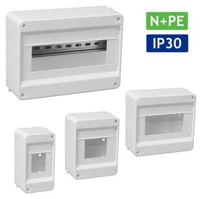 Produktbild von Sicherungskasten Aufputz ohne Abdeckung / Kleinverteiler / IP30 / 2 bis 12 Module