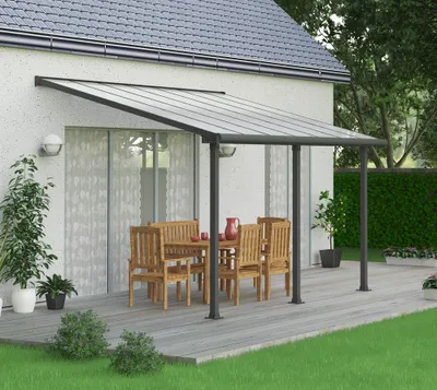 Produktbild von Palram - Canopia Terrassenüberdachung Olympia Anthrazit 295x425x305 cm