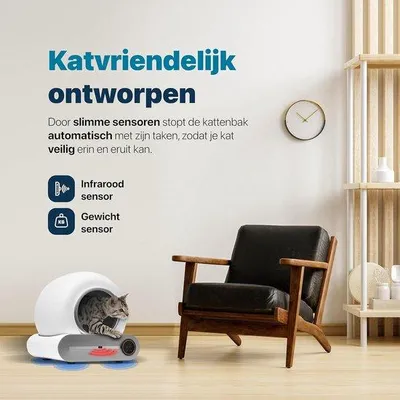 Produktbild von Automatische Kattebox aus Kunststoff