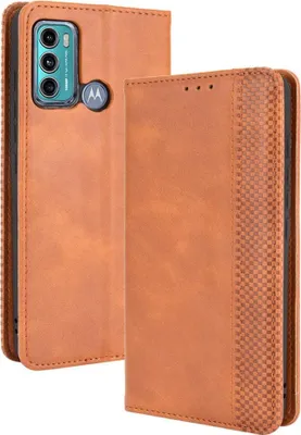 Produktbild von Motorola Moto G60 Hülle - Coverup Vintage Style Klapphülle - Braun