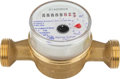Produktbild von Schlösser Einstrahl-Etagenzähler ETK für Kaltwasser bis 30 Grad Q3 4 DN 20x1", 130mm 00115T1300011