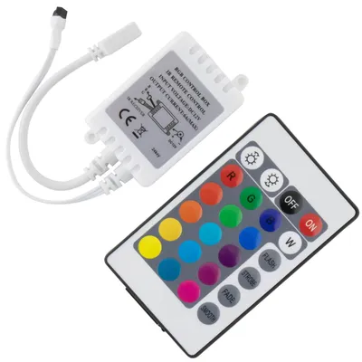 Immagine prodotto di Controller LED IR RGB - 12 V - 72 W - 24 tasti - Con telecomando