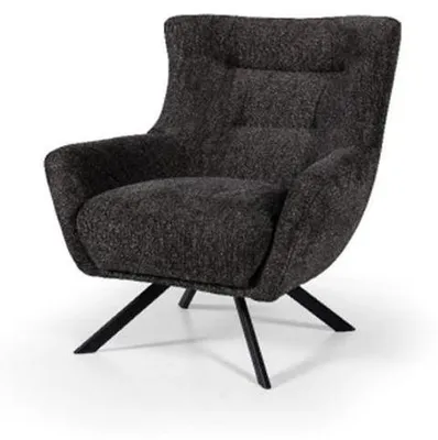 Productafbeelding van Woonkamerstoel, fauteuil, gestoffeerde stoel, grijs, beklede zitting, éénpersoons