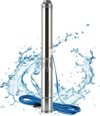 Produktbild von Izrielar 1100W / 1.5hp Tiefbrunnenpumpe Brunnenpumpe 4 Zoll bis 4000 L/h Sandverträglich Tauchpumpe Edelstahl Wasserpumpe Gartenpumpe