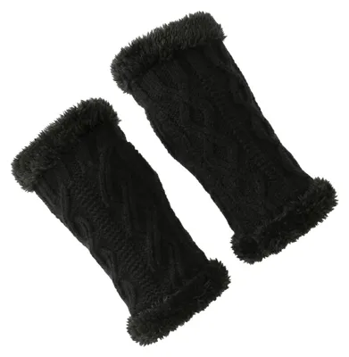 Produktbild von KBRPEY Damen Fingerlose Handschuhe Winter Warme Armstulpen Handschuhe Damen Kurz
