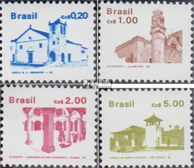 Produktbild von Briefmarken Brasilien 1986 Mi 2195A-2198A (kompl.Ausg.) postfrisch Bauwerke