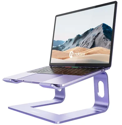Image de Support ergonomique pour ordinateur portable Nulaxy, en aluminium, avec une extension amovible pour ordinateur portable