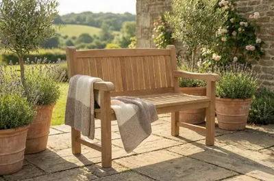 Produktbild von Balmoral Teak-Gartenbank | 2-Sitzer | 100 cm breit |