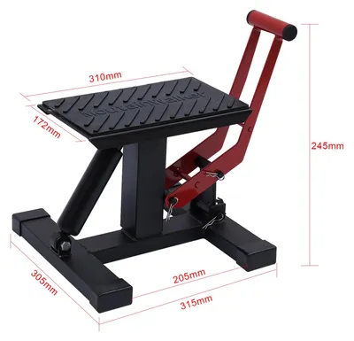 Obrázok produktu pre Zdvihák na motocykle pre jazdu v teréne - Hydraulický zdvihák - Nosnosť 400 kg - Rýchly zdvih - Výška 25–40 cm - Čierna farba
