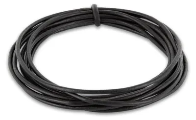 Productafbeelding van Leren koord rond 2 mm | Zwart | 5 m