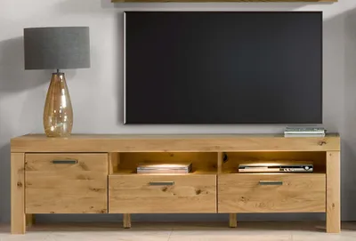 Produktbild von TV-Lowboard 190 cm Eiche teilmassiv Andria