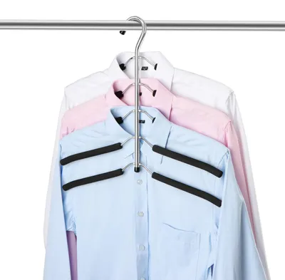 Produktbild von 5-in-1 Kleiderbügel - Platzsparende Hänger für Jacken, Pullover und Shirts