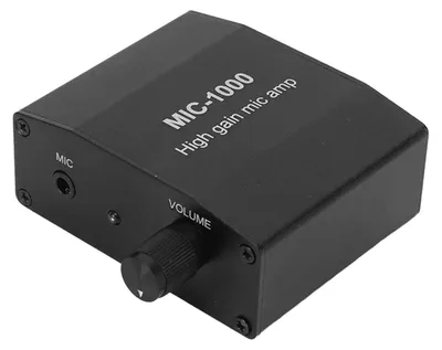 Zdjęcie produktu dla Wzmacniacz mikrofonowy audio - 3,5 mm - bateria 250 mAh - Kompaktowy 65 x 53 x 25 mm