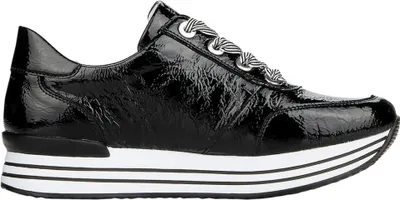 Produktbild von Remonte Damen Sneaker mit Plateausohle in Weite G & Reißverschluss D1302, Größe:39 EU, Farbe:Schwarz