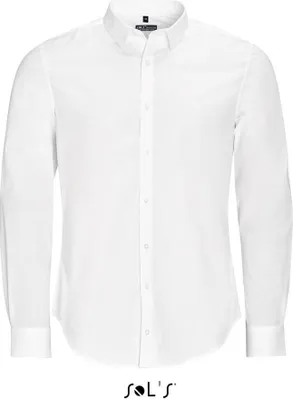Produktbild von SOL'S Herren Hemd Stretch Langarmhemd Oberhemd Formal Slim, Größe:4XL, Farbe:Weiß