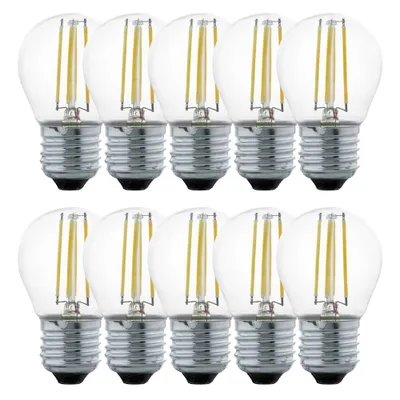 Produktbild von 10 x Merkur LED Filament Tropfen P45 4W = 40W E27 klar 470lm warmweiß 2700K