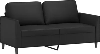 Produktbild von vidaXL 2-Sitzer-Sofa Schwarz 140 cm Kunstleder