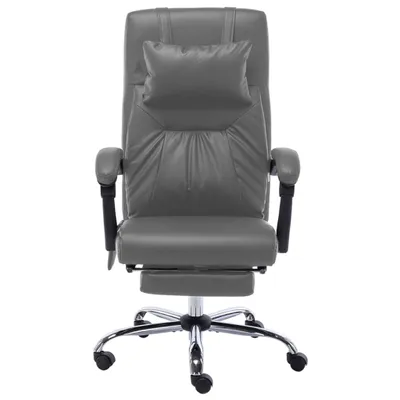 Image de vidaXL Chaise de bureau de massage anthracite similicuir