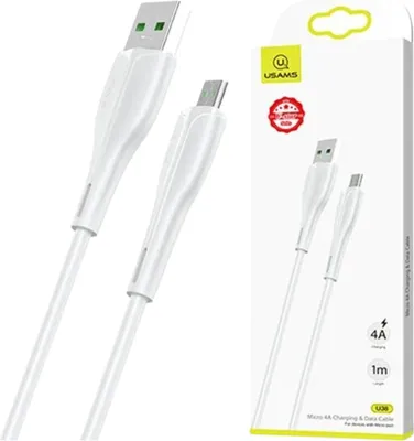 Produktbild von Usams Kabel U38 Microusb 4A Schnellladung Für Oppo 1M Weiss/Weiss Sj375Usb02 (Us-Sj375)