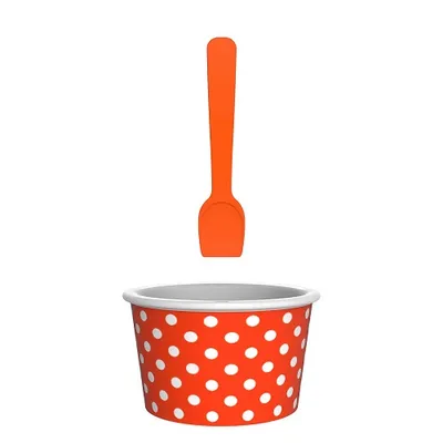 Produktbild von Eiscreme-Schale, orange und weiß / Zak!designs