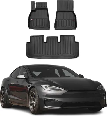 Produktbild von FROGUM Pro-Line 3D TPE Fußmatten für TESLA Model S (5YJS) Vorne+Hinten