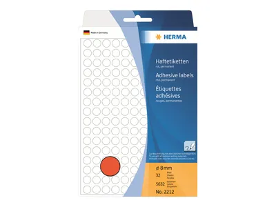 Image de HERMA Markierungspunkte, Durchmesser: 8 mm, rot