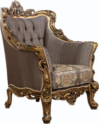 Produktbild von Luxus Stuhl Sessel Barock Rokoko Möbel Einrichtung Wohnzimmer Thron