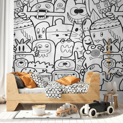 Obrázek produktu pro Profhome 398261-GU Fotovliestapete Kindervliestapete matt schwarz weiß 1,59 m x 2,8 m