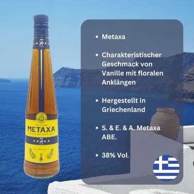 Produktbild von Metaxa 5 Sterne 3x 0,7l 38% Vol. | Metaxa | Brandy aus Griechenland