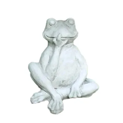 Produktbild von Tierfigur Frosch Kantenhocker, aus Steinguss Neu Frostfest Witterungsbeständig, Mauerhocker sitzend Gartenfigur zur Dekoration SU-2154