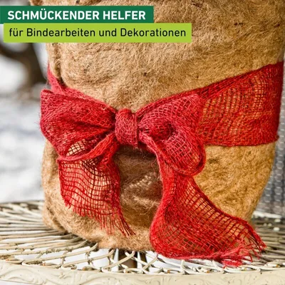 Produktbild von Windhager Juteband rot, 25 m lang, 10 cm breit, für Baumschutz & Dekoration
