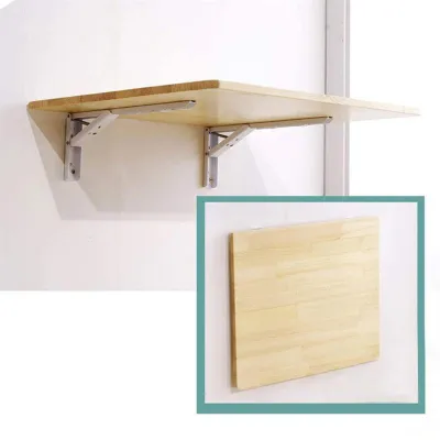 Wandklapptisch Massivholz einklappbar 50x40 cm hellbraun