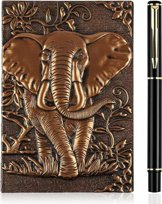 Produktbild von Vintage Leder Journal, 3D Drachen Notizbuch, 200 Seiten, A6 18,5 x 13 cm, fuer Kreative