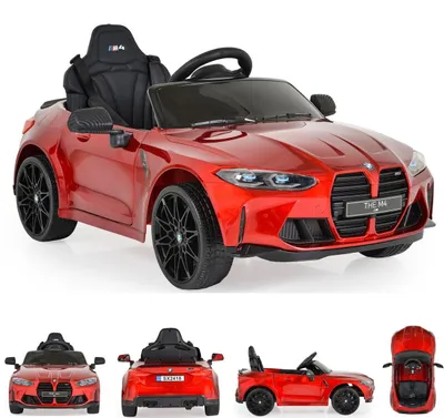 Produktbild von Moni Kinder Elektroauto BMW M4 Fernbedienung EVA-Reifen 2 Motoren Musikfunktion rot