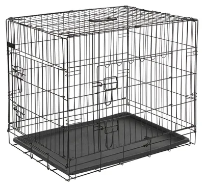 Imagen del producto de Transportín rejilla perro - Plegable - 92 x 63 x 74 cm - Negro