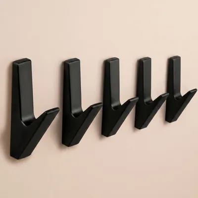Aluminium Kleiderhaken, schwarz, 1 Stück, 15 kg