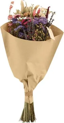 Produktbild von Trockenblumenstrauß – Feldblumen Rosa – Ø20cm ↕50cm – Getrocknete Blumen – Romantisch & Natürlich – Dekostrauß für Innenräume